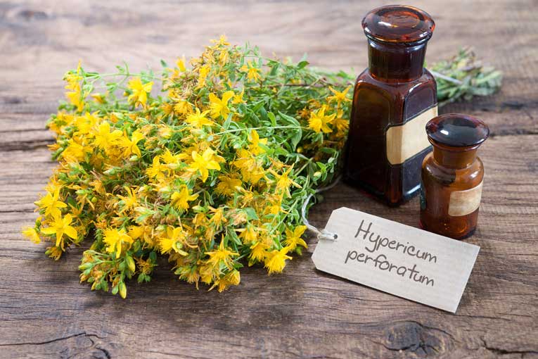 Hair loss may be helped by St. John's wort supplements or topical oil.